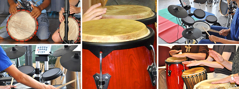 Musikschule Maier / Uwe Maier / Collage_trommeln